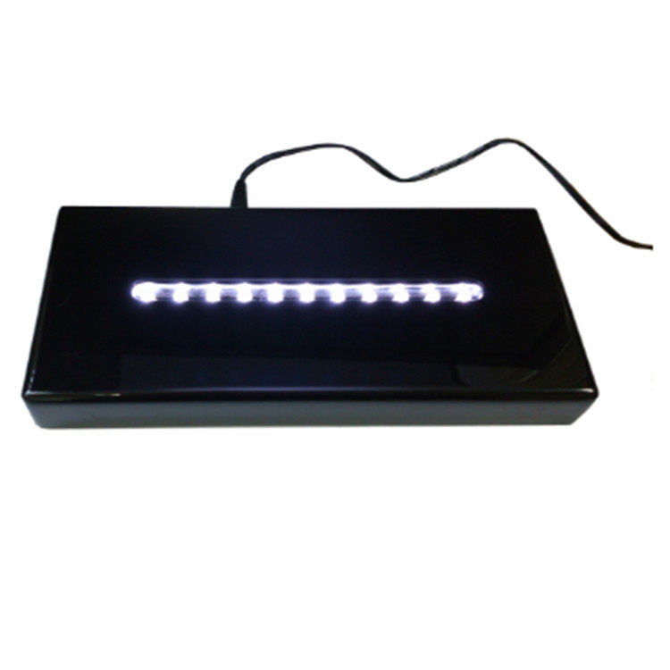 木质LED七彩发光灯座水晶内雕底座工艺品发光底座