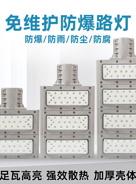 LED防爆路灯6米加气加油站化工厂户外高杆防水超亮路灯头100W200W