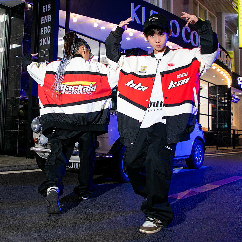 儿童街舞服男女童潮酷机车上衣嘻哈hiphop表演服少儿架子鼓服套装