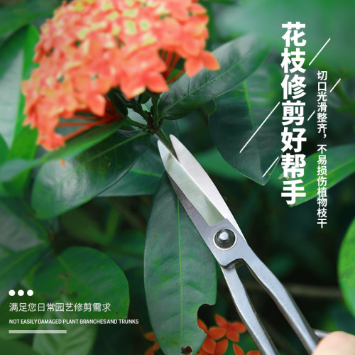 高档日式叶芽剪专业级锋利花园艺手工剪刀盆景造型树枝园林修枝剪