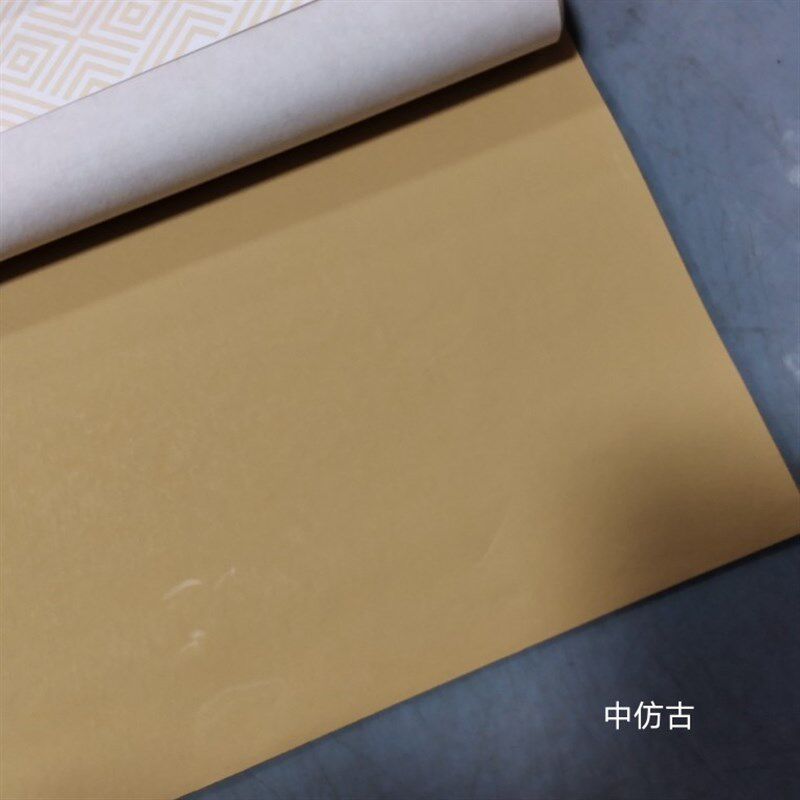 四六尺对开纯手工蜡染笺素面宣纸彩色半生熟毛笔书法国展参赛仿古