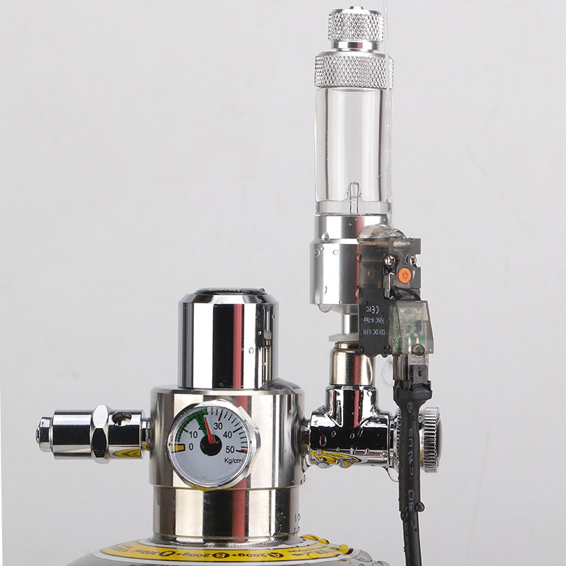 无忧创意二氧化碳外置迷你电磁阀 CO2钢瓶发生器用新版电磁记泡器