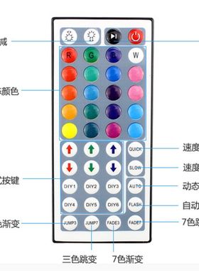 RGB七彩四线控制器灯带灯条灯板模组变色渐变屏闪跳变铝壳12V24伏