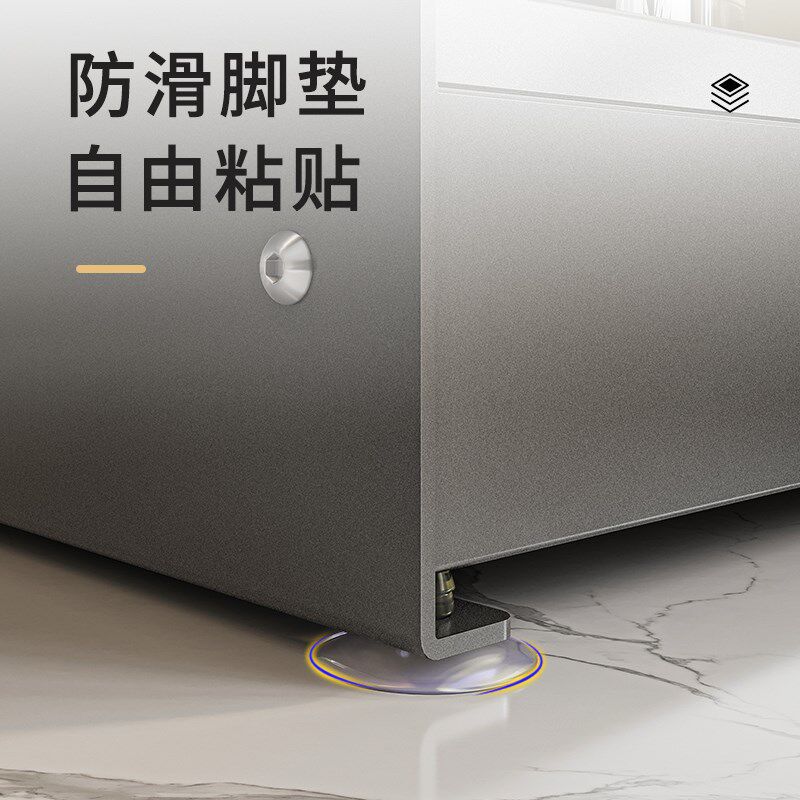 枪灰小尺寸极窄款厨房调料置物架台面双层佐料油盐酱醋收纳架防滑