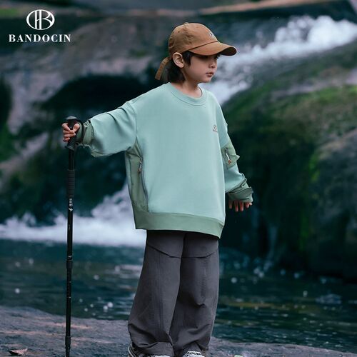 半度闲男童长袖t恤秋装洋气中大童2024新款儿童春秋款休闲打底衫