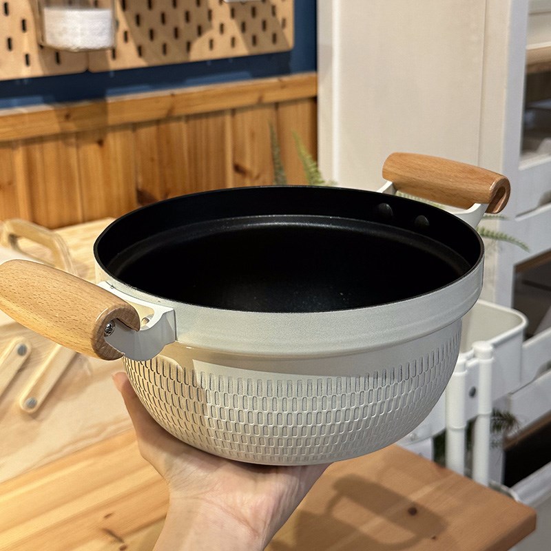 加深汤锅家用小型煮锅关东煮日式双耳拉面锅煮面锅煮面条专用煮粉