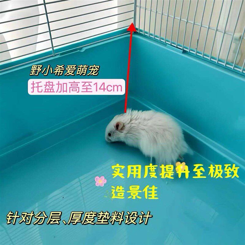 60基裸笼系列仓鼠加高底盘笼子金丝熊便宜大笼子别墅饲养用品大全