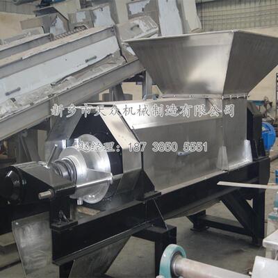 北京餐厨垃圾脱水机 蔬菜尾菜市场垃圾粉碎脱水机 双螺旋挤压机