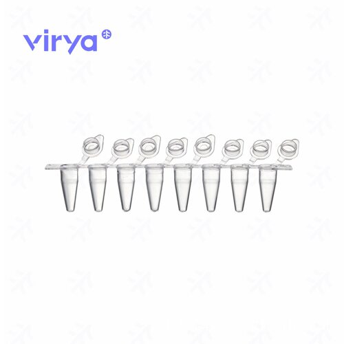 Viryapcr管150ul八连排0.1mLPCR8联排透明平盖3310128