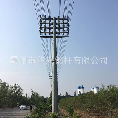 法兰连接钢管杆 35KV钢管塔 电力钢杆 耐张输电钢杆打桩 价格批发