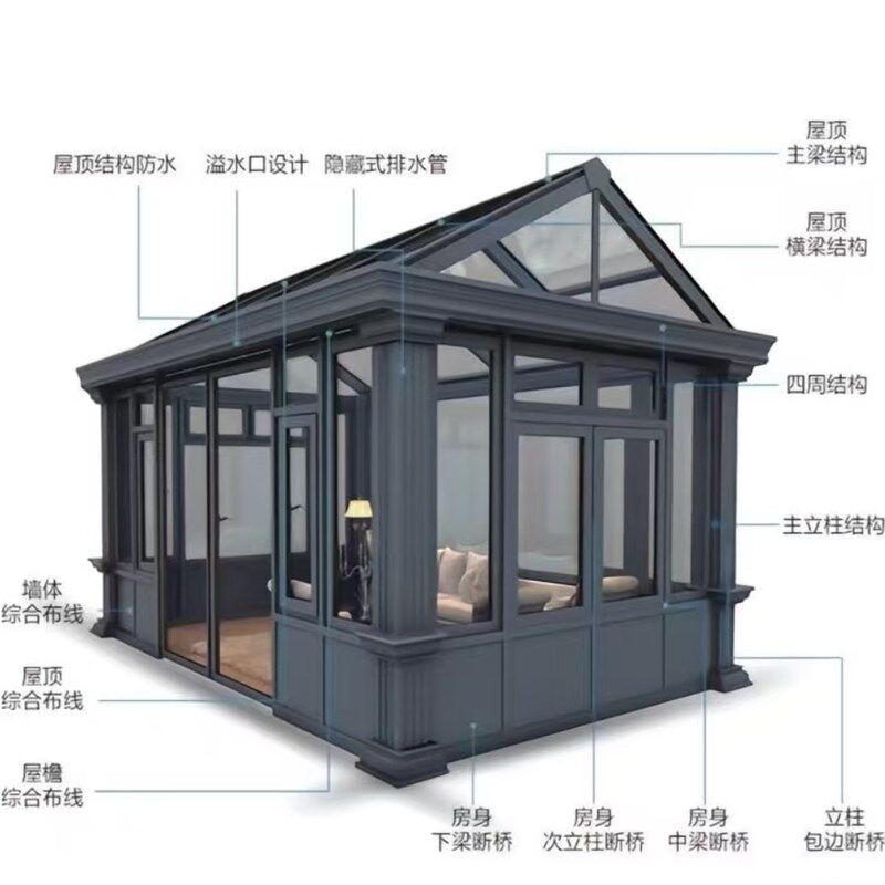 杭州宁波嘉兴别墅断桥铝合金隔音门窗封阳台露台夹胶钢化玻璃