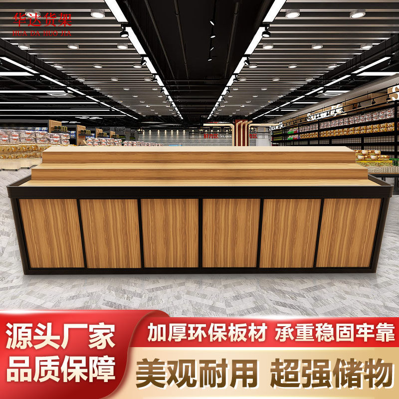 超市靠墙阶梯式货架散称零食货架散装食品糖果饼干货架水果展示架