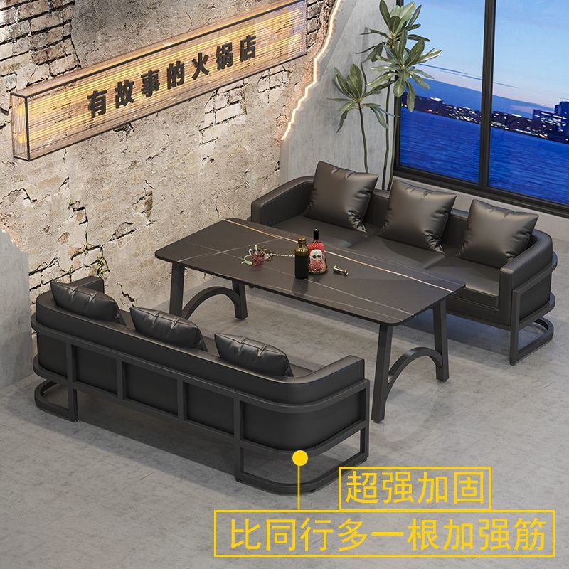 酒吧桌椅组合工业风餐厅酒馆咖啡厅餐吧烧烤茶楼清吧商用卡座沙发图片