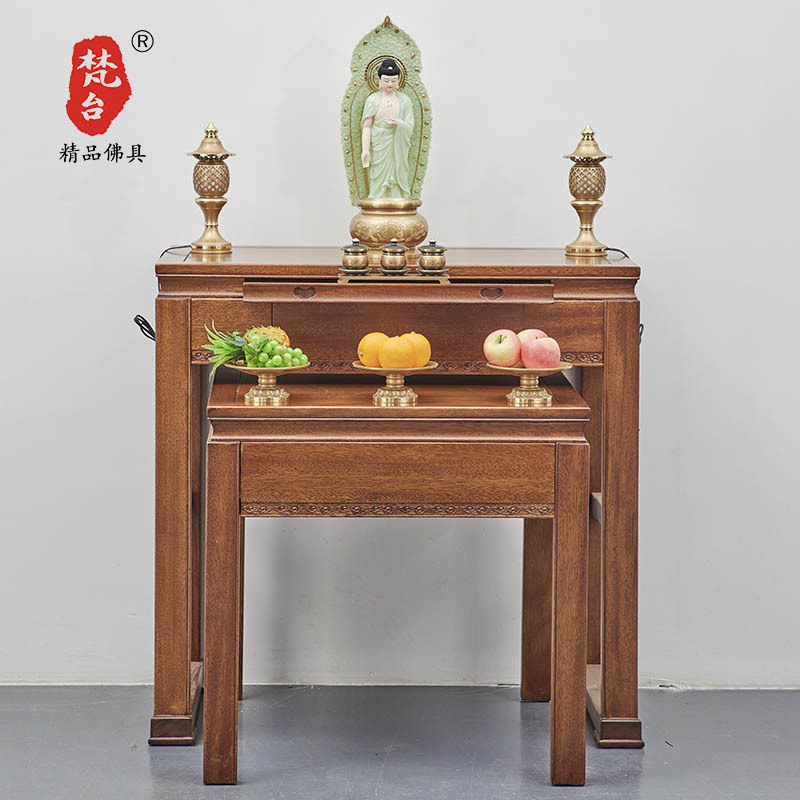 家用简约供桌现代祥云实木雕花佛桌佛台条案中堂图片