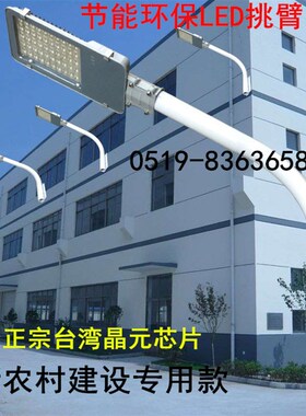 LEDl路灯小区路灯新农村吸墙电线杆抱箍灯防水防雷LED挑臂路灯杆