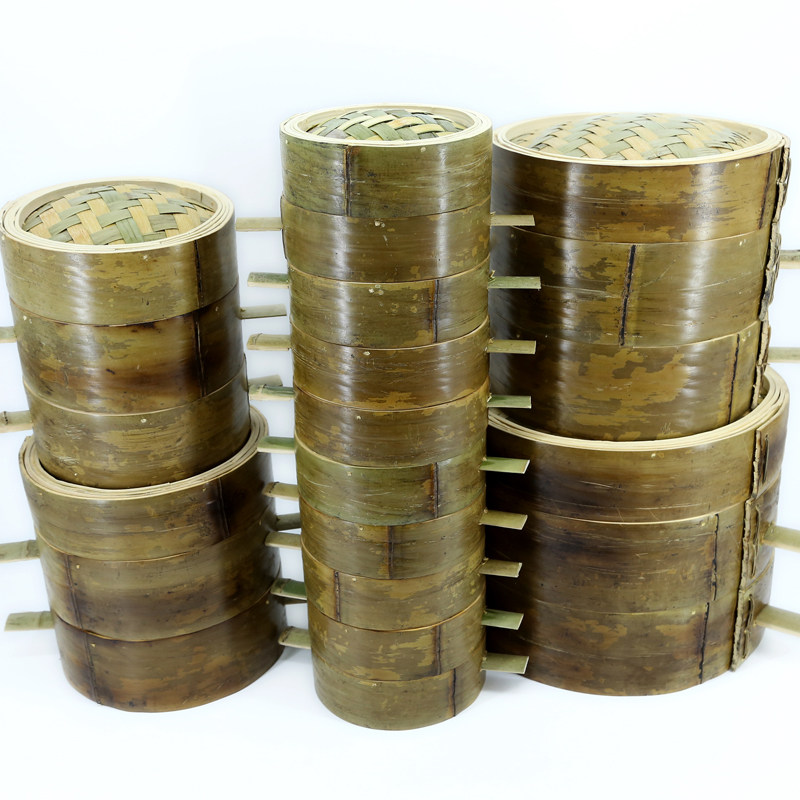 竹编制品小蒸笼屉格纯手工青皮无胶水家用新品2019七夕包邮商用