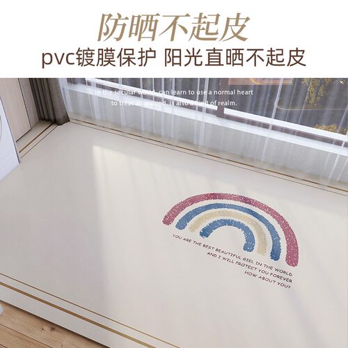 阳台垫子地垫防水防晒防滑满铺免洗可裁剪可擦洗皮革客厅地毯加厚