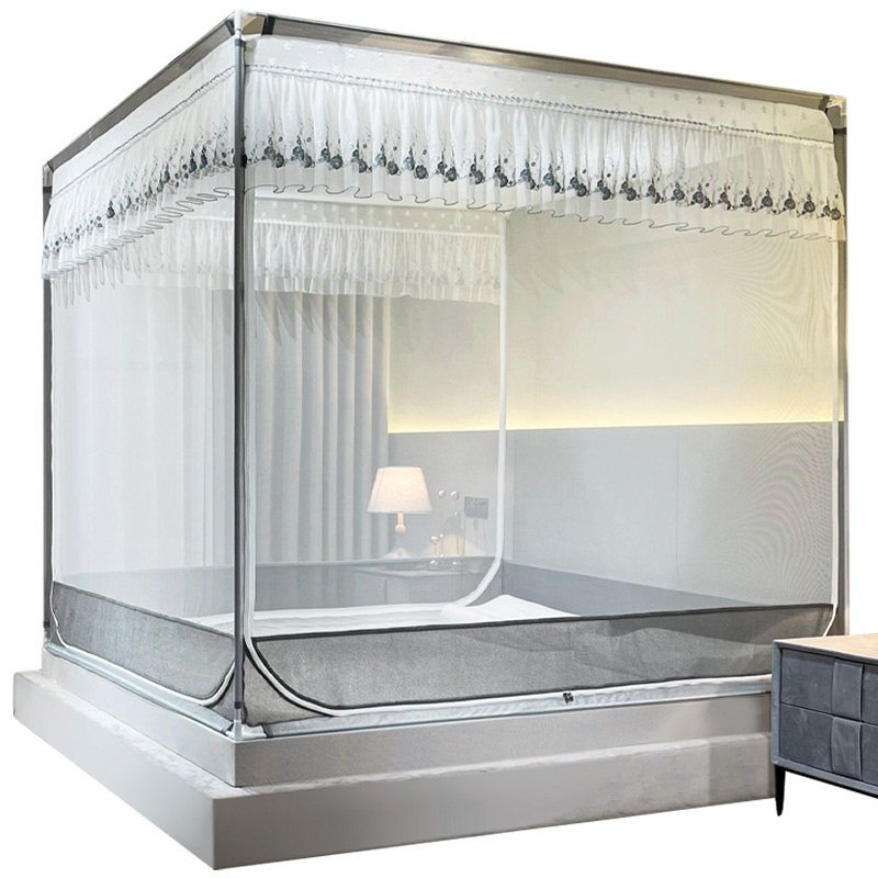 蚊帐家用2023新款2022卧室防摔儿童婴儿防止掉床回底床笠款坐床式