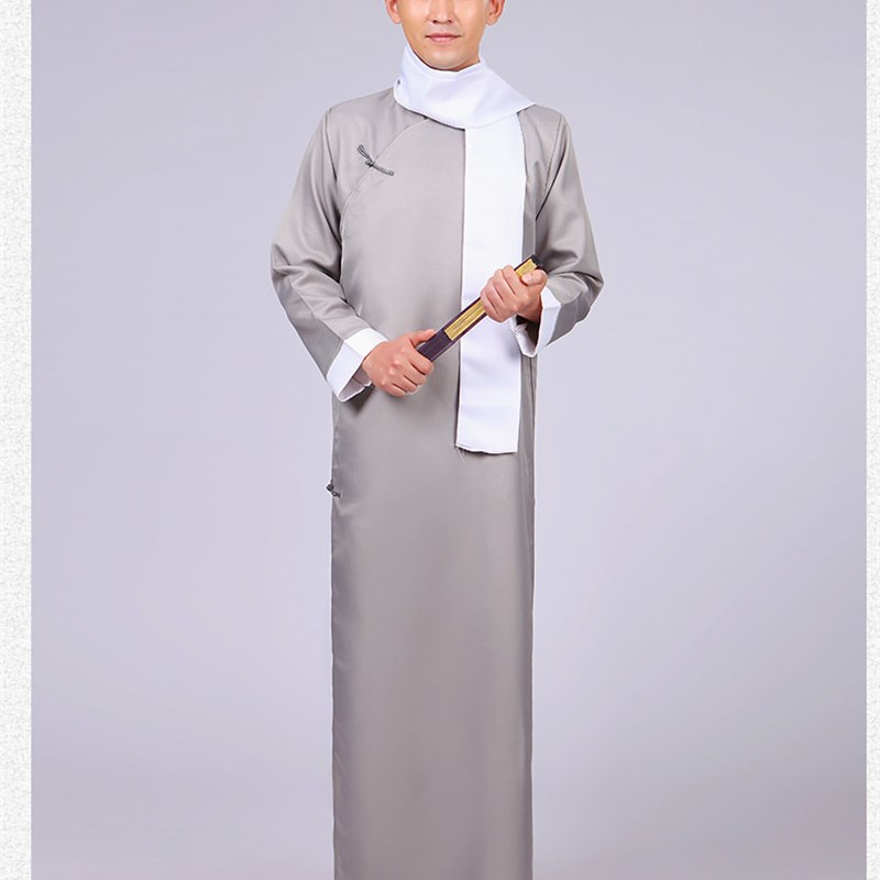 五四青年学生装男士长袍马褂相声大褂服装快板服民国服装长衫教书