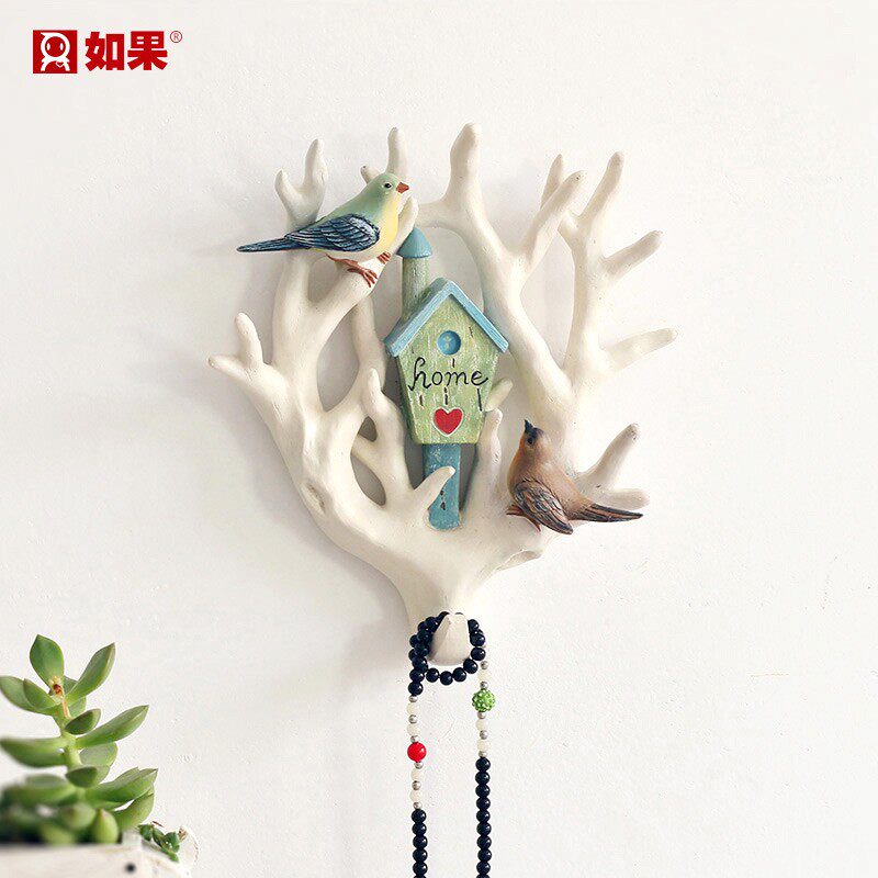 美式创意挂钩进门钥匙收纳衣服玄关墙壁装饰复古动物壁挂墙上挂件