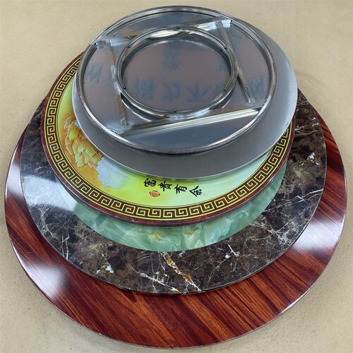 不锈钢转盘(不含桌子)带转轴加厚家用圆台面板转盘流动酒席圆桌面