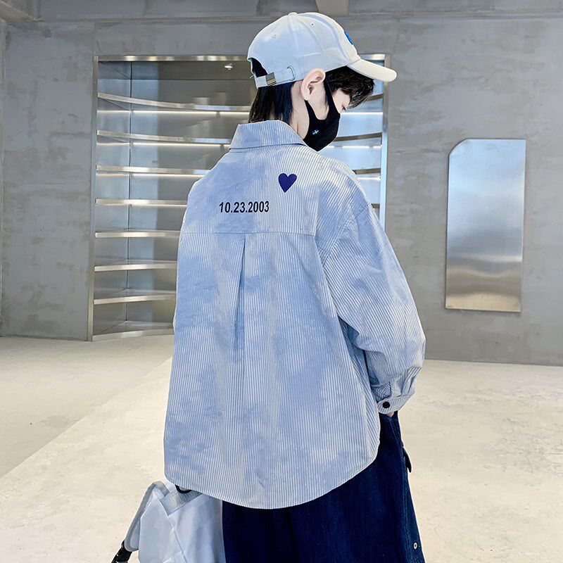 男童衬衫外套春秋款2025新款儿童春装长袖上衣薄款中大童春季洋气