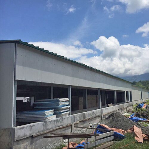 河北钢构厂家预制钢结构鸡舍 新型玻璃丝棉彩钢板维护鸡棚外销