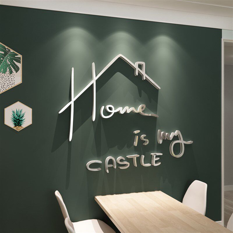 网红客餐厅墙面装饰3d立体创意电视背景自粘玄关卧室布置贴壁纸画