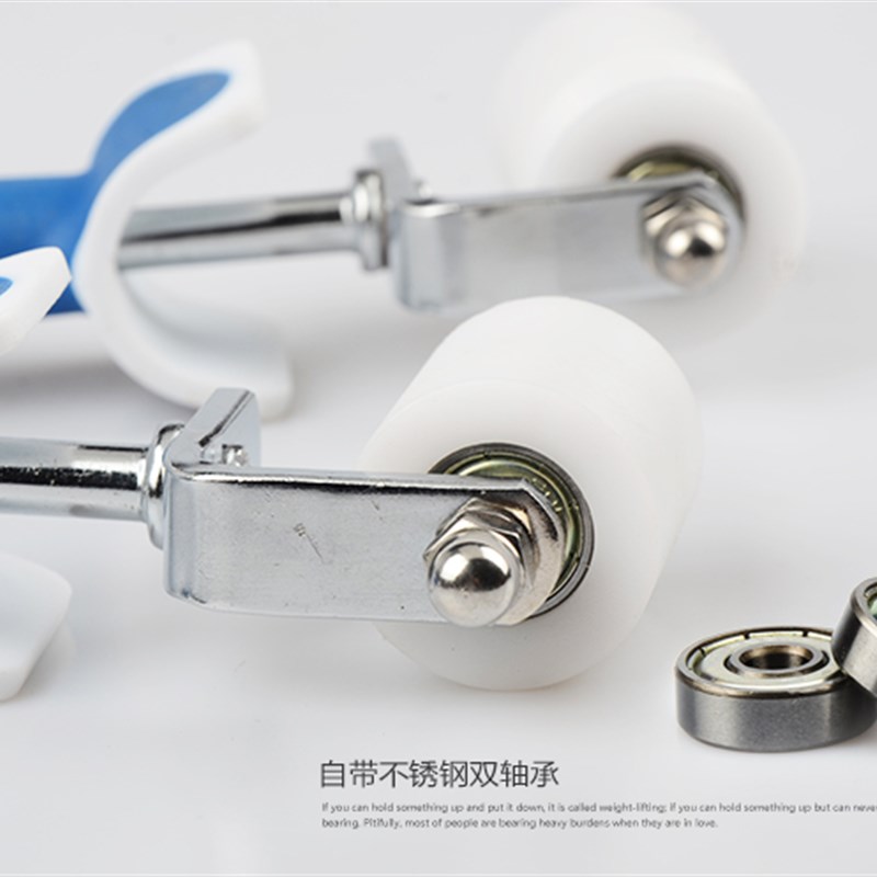 包邮贴墙纸壁纸汽车施工工具 橡胶柄不锈钢平压轮接缝压辊 带轴承
