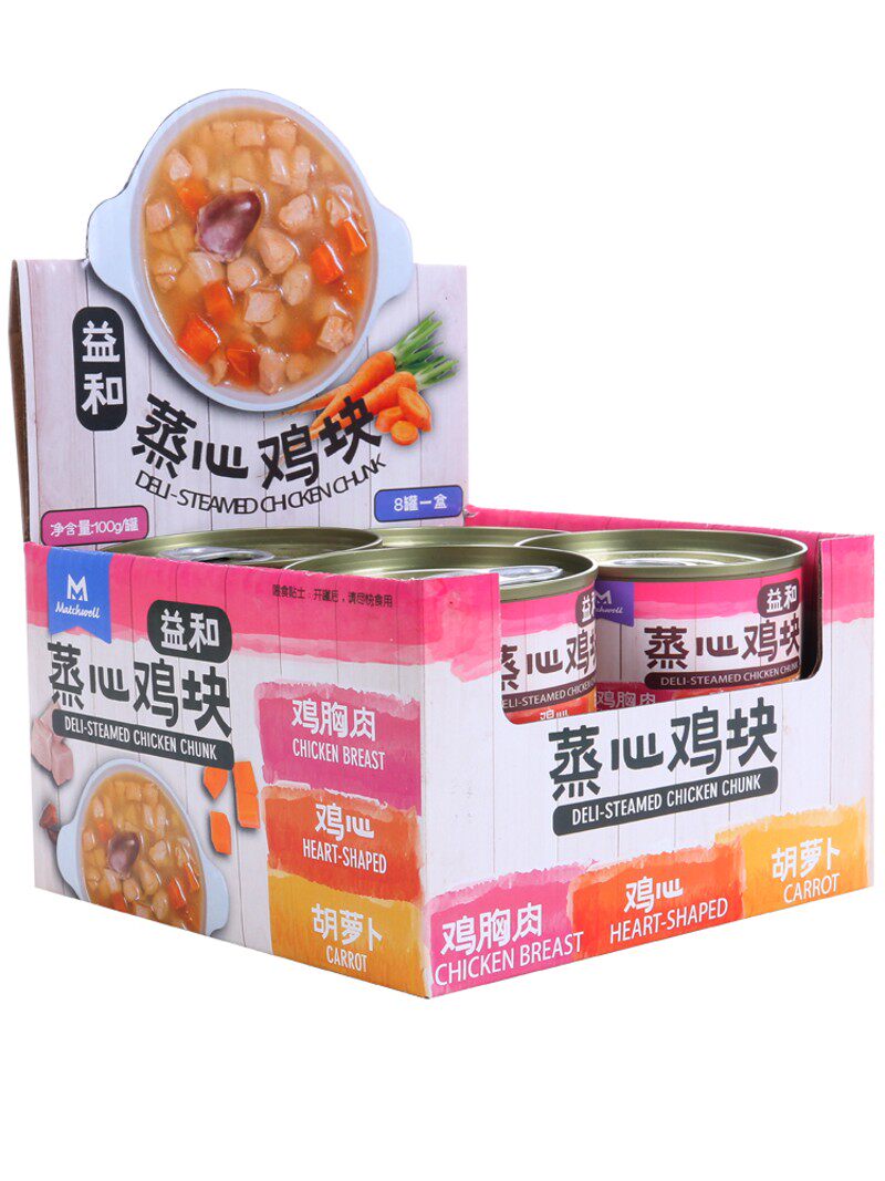 益和狗罐头零食 鸭粒蒸蛋蒸心鸡块 整箱包邮大型犬金毛哈士奇罐头