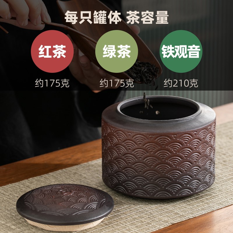 中式复古陶瓷茶叶罐包装盒空礼盒装高档空盒子普洱绿茶红茶定制