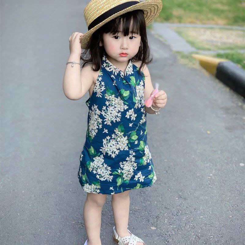 女童旗袍改良夏装衣服儿童汉服连衣裙夏款女宝宝裙子夏季小童礼服