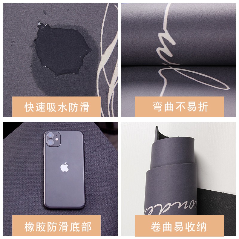 卡通厨房地垫可擦免清洗耐脏脚垫吸油吸水长条防滑防油防水地毯子