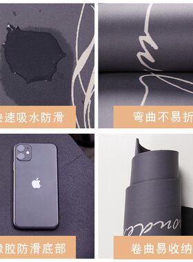 卡通厨房地垫可擦免清洗耐脏脚垫吸油吸水长条防滑防油防水地毯子