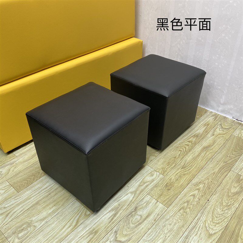 展会面包凳白色长方凳长条凳皮革软包凳黑色平面凳子车展婚庆商场