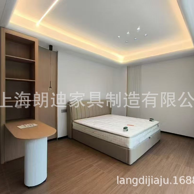 设计定制通顶衣柜免拉手肤感PET门板蜂窝铝板多层板欧松板柜体图片