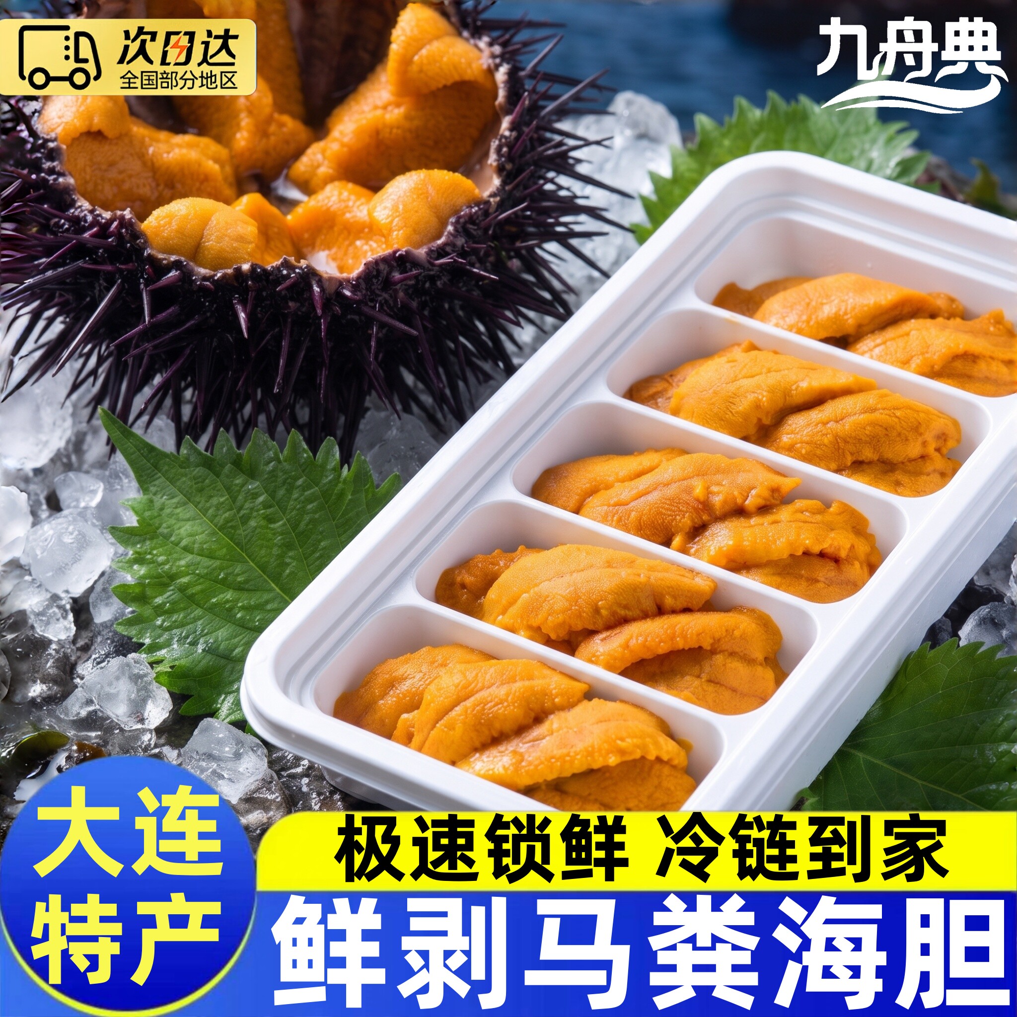 大连马粪海胆鲜活速冻非木盒