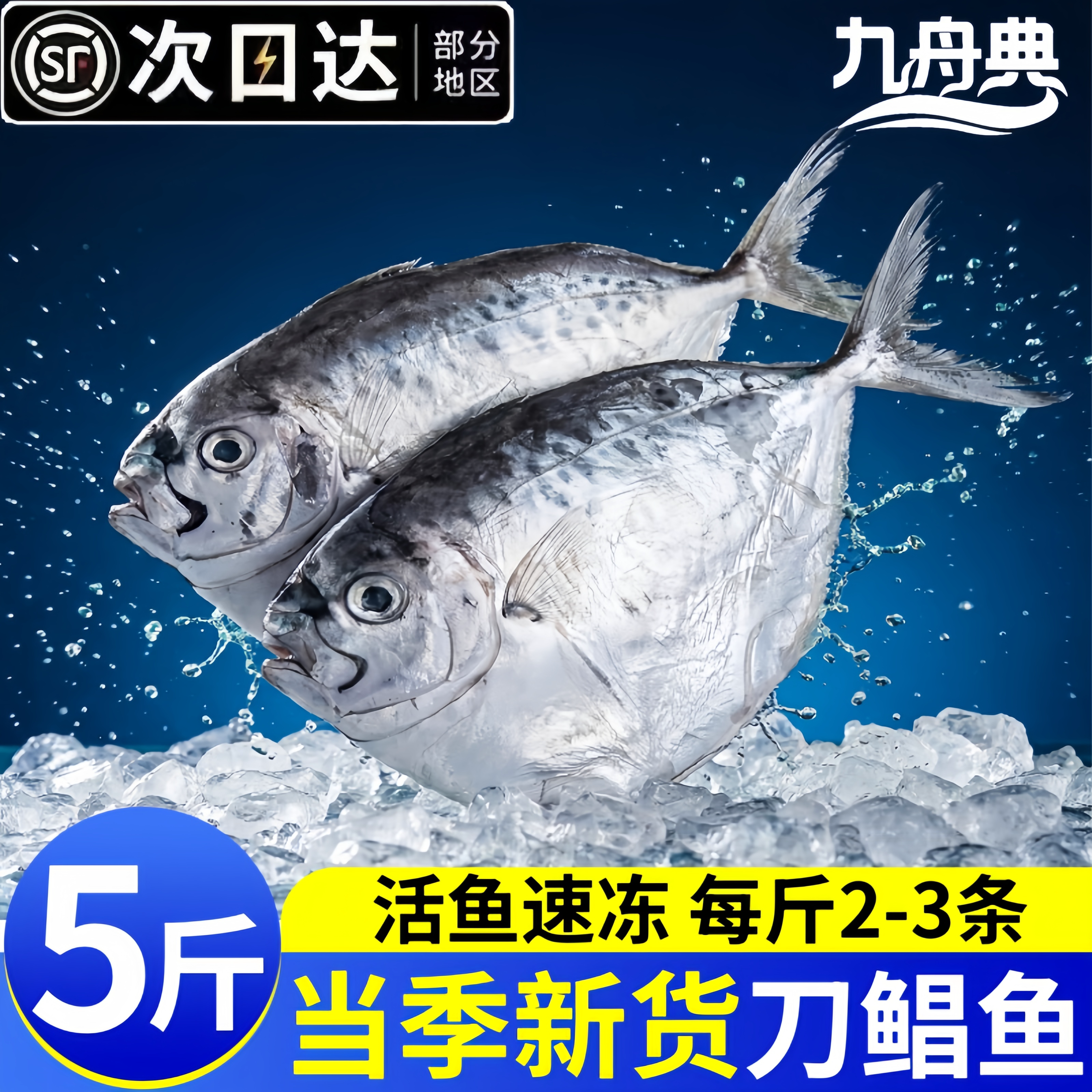 深海捕捞新鲜冷冻整箱鲳鱼顺丰
