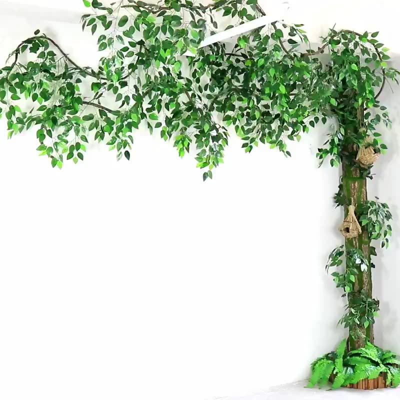 仿真绿植假树皮管道装饰包柱子下水管遮挡美化室内阳台消防管遮丑