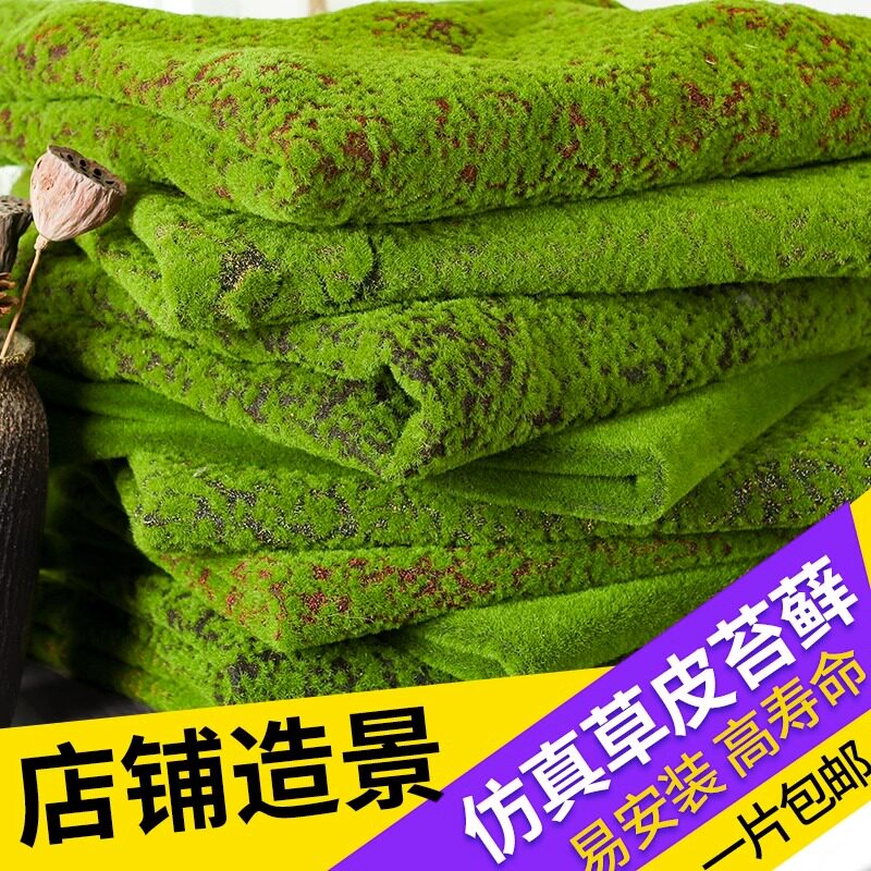 仿真青苔藓草皮微景观绿色造景场景橱窗展示盆景假苔藓粉草坪植物