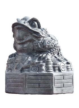 石雕青石金蟾石头三足蟾蜍摆件家用庭院玄关天然石材雕刻三脚金蟾
