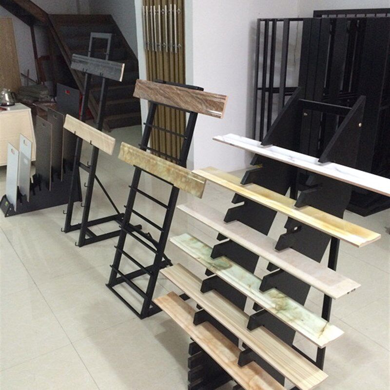 石膏线样板展架木地板石材线条壁砖陈列架踢脚线边角线样品展示架