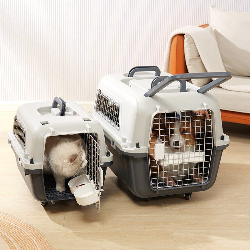 航空箱狗猫宠物外出大号大型犬托运箱国航荷兰中小型犬拉杆运输箱