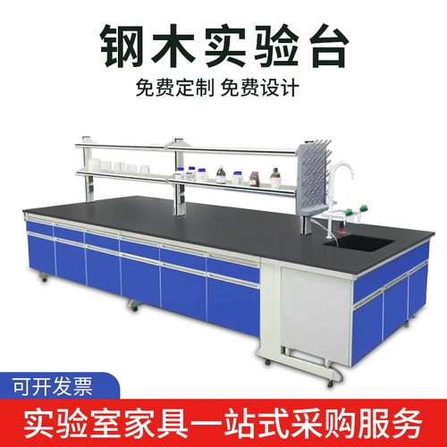 钢木实验台实验室工作台化验室操作台边台全钢通风柜化学实验桌子