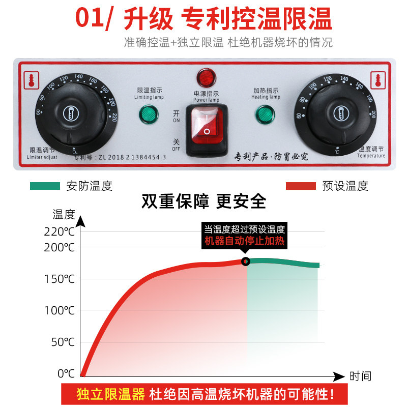 方厨双缸电炸炉电炸锅加厚油炸锅单缸台式燃气油炸机商用机器设备