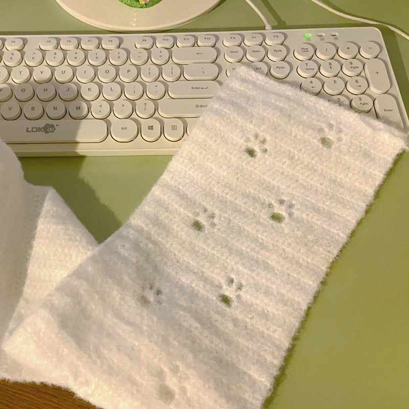 猫爪围巾毛线手工diy钩针编织材料包送女生手织细线打发时间手作