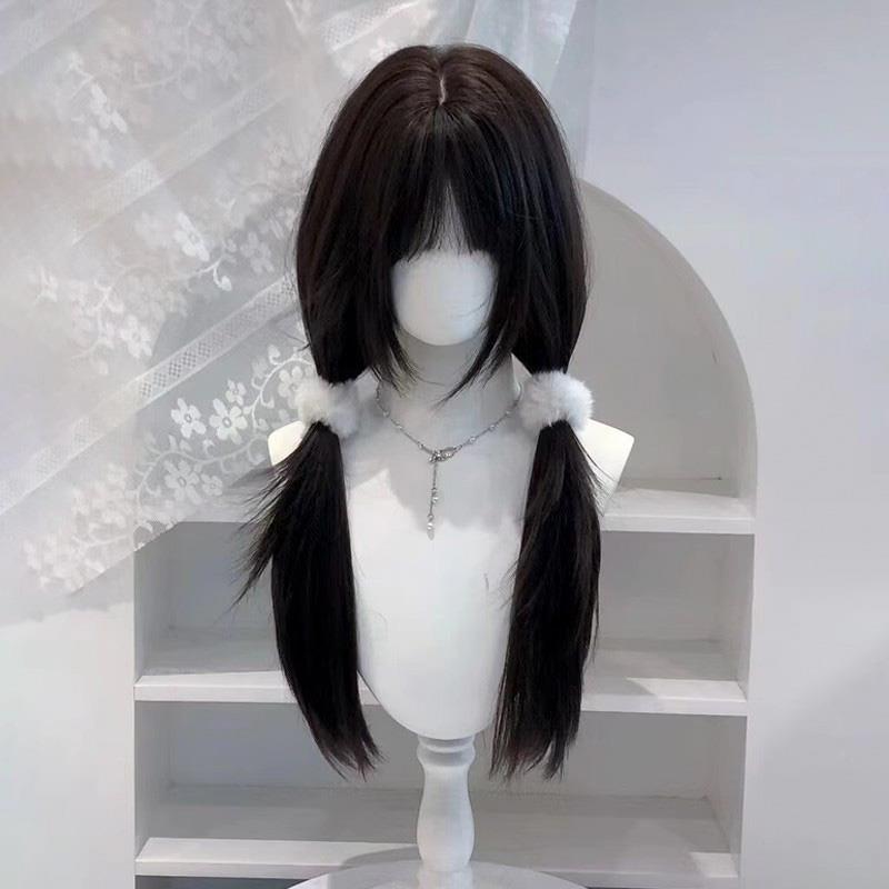 假发女高层次二次元日常lolita黑长直jk整顶假发全头套