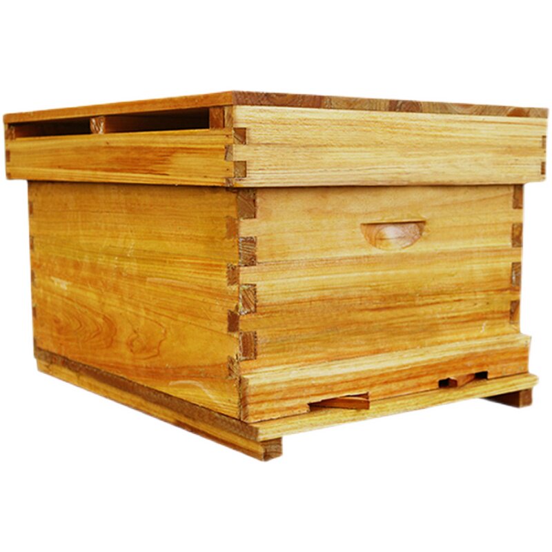 蜜蜂蜂箱全套养蜂工具专用养蜂箱包邮煮蜡杉木中蜂标准十框蜂巢箱