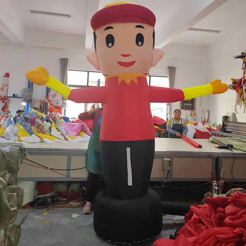 充气立柱牛气模财神招手摇摆舞星广告人挥手迎宾吉祥物卡通拱门