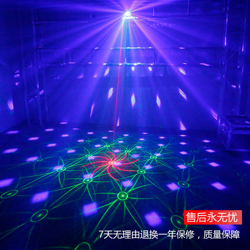 ktv闪光灯家用蹦迪灯家庭七彩旋转蓝牙魔球灯声控激光灯舞台灯光